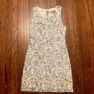 Mini dress in white and blue